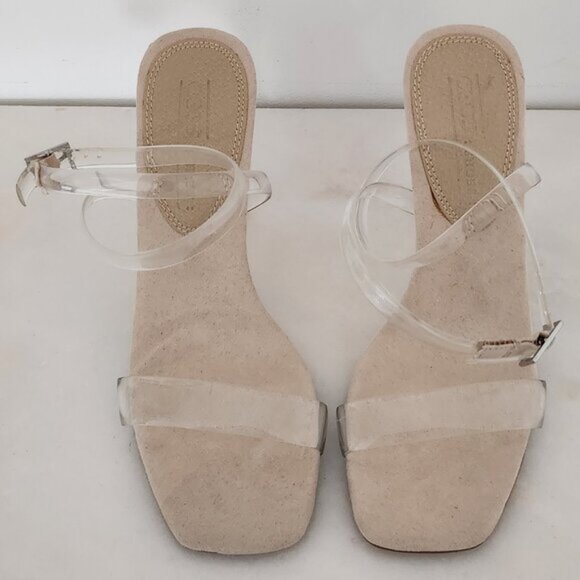 ASOS DESIGN Norton Nude Clear Barely There Heeled Sandals Size 6 USA b37 - Picture 8 of 10